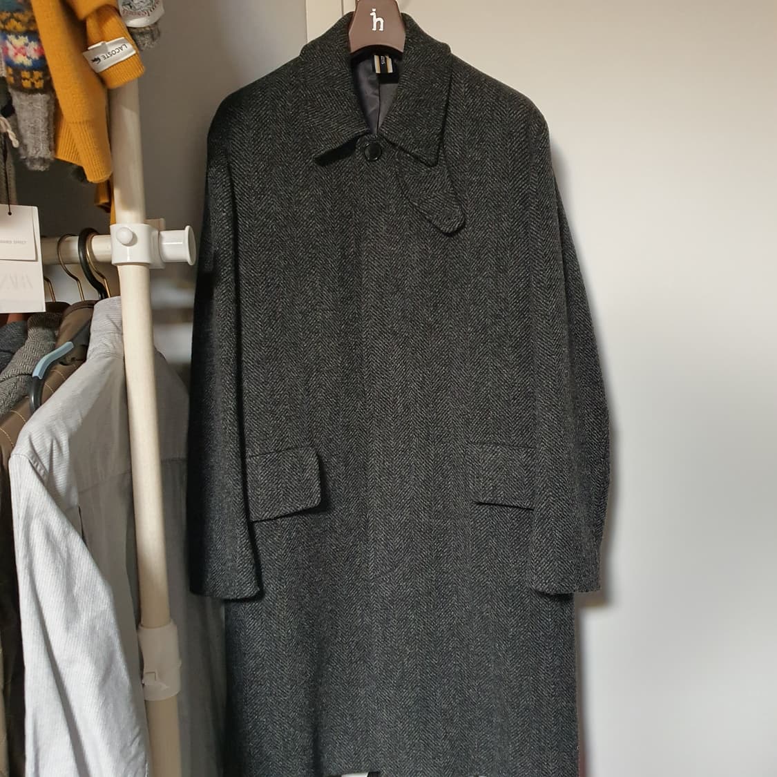[100] 헤지스 헤링본 발마칸 코트 상품이미지2