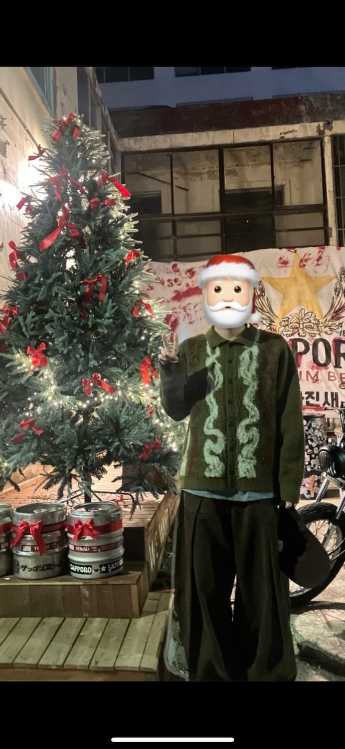 Candle Smoke Mohair Cardigan - Khaki 상품이미지1