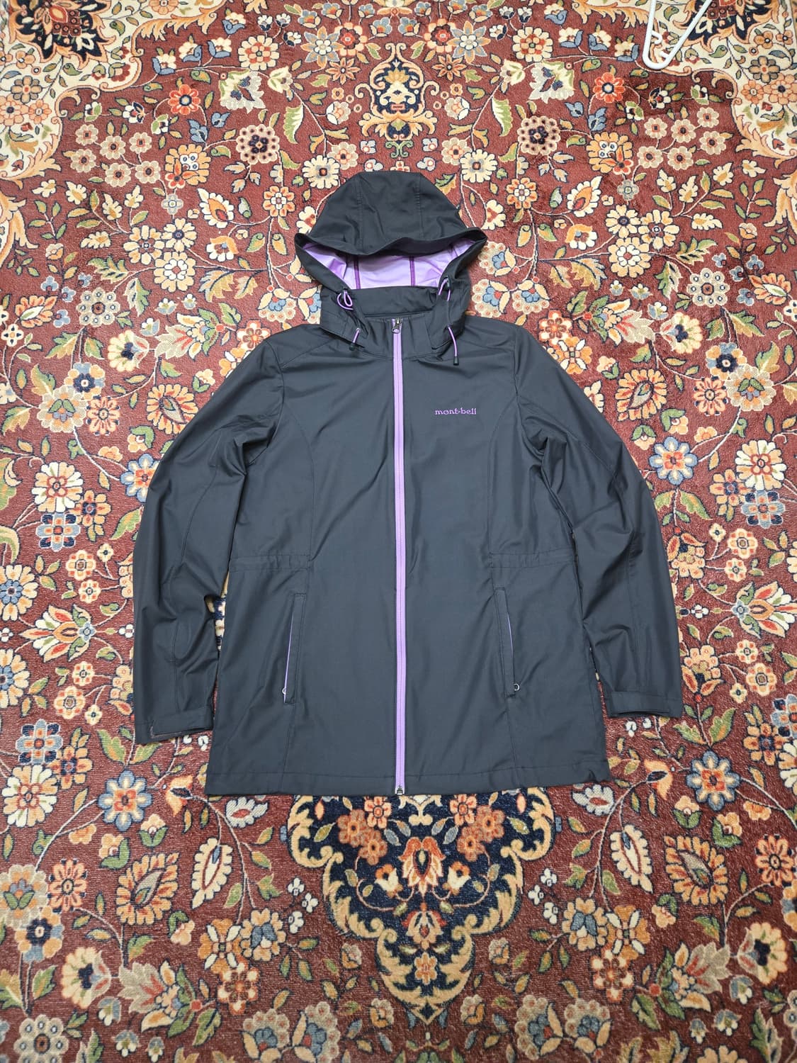 [Montbell] 몽벨 여성용 후드 바람막이 (M,차콜&퍼플) 상품이미지1