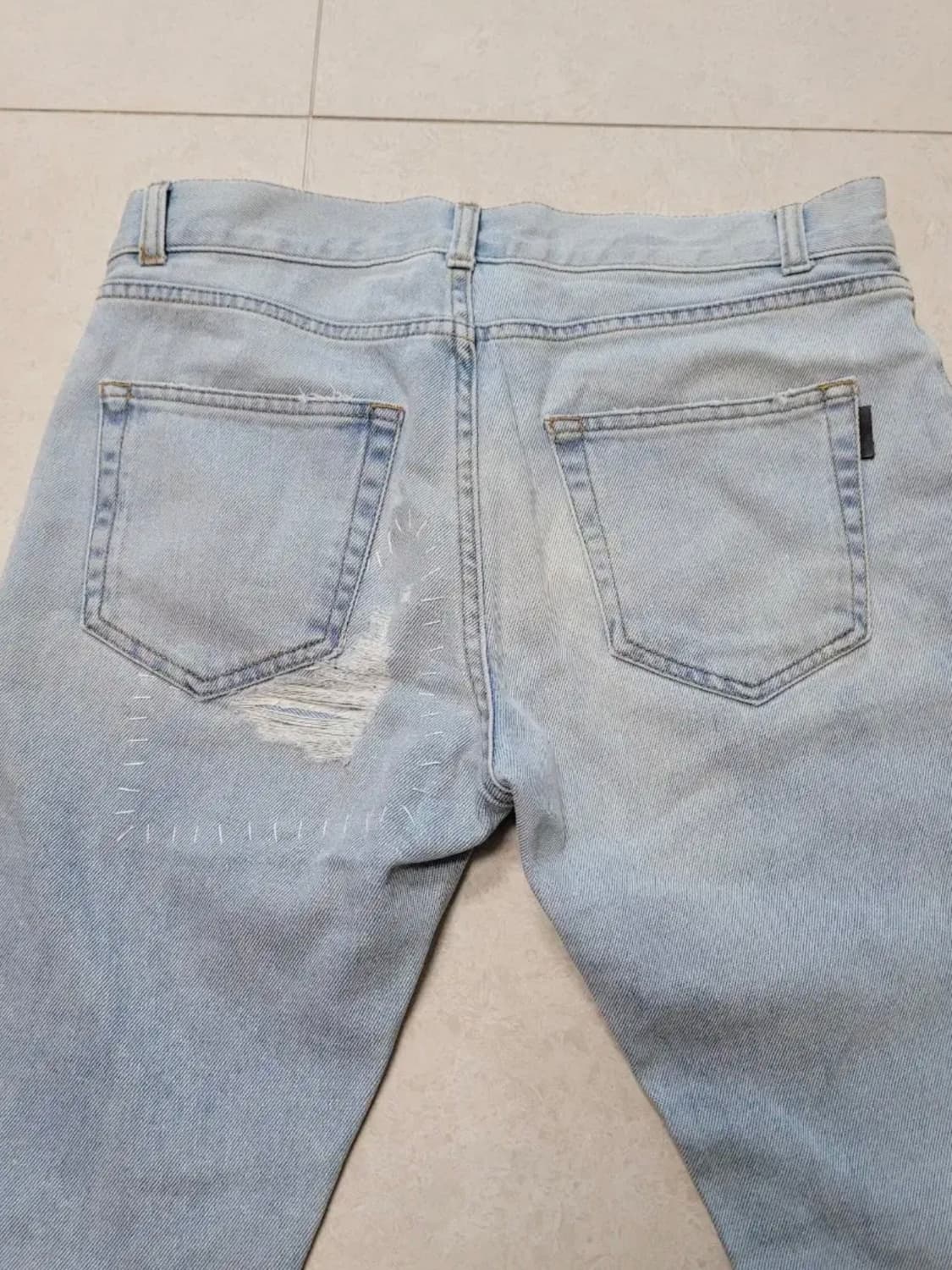 생로랑 데님 청바지 연청 29 상품이미지6