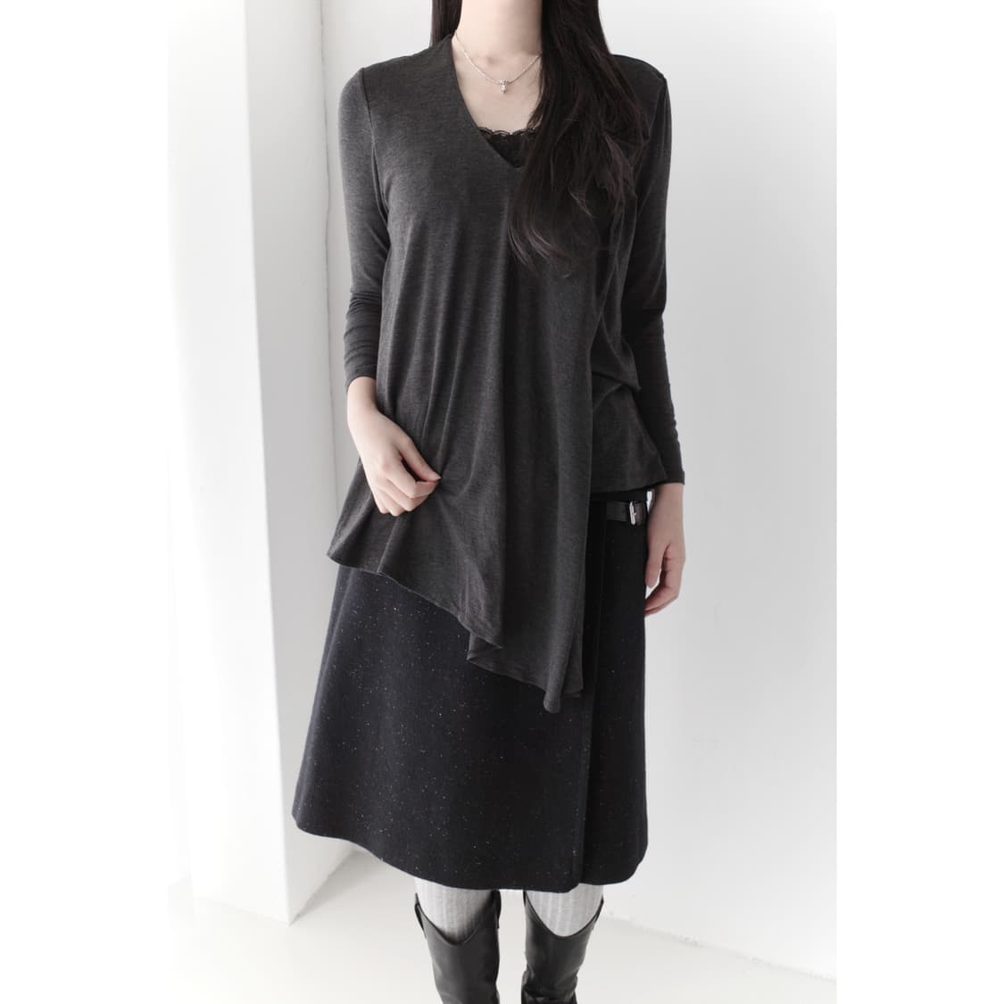 hiroko koshino) unbalanced T 상품이미지1