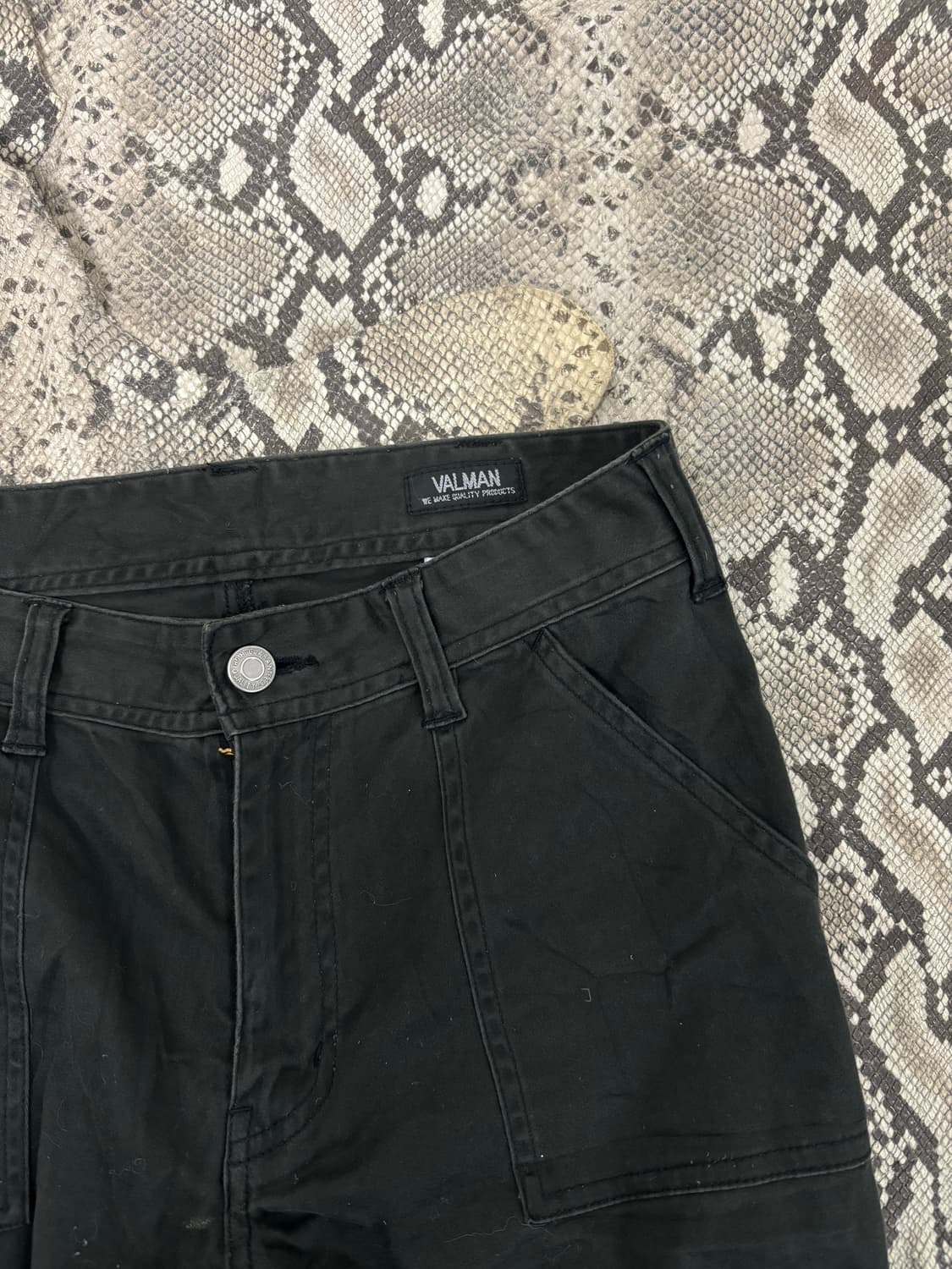 Semi-Boots Cut Black Cargo Pants 상품이미지2