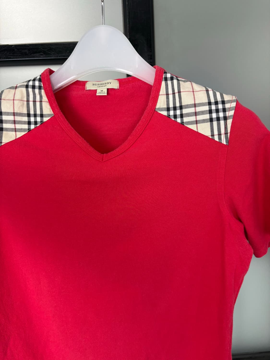 [S]BURBERRY버버리 여성 핑크레드 반팔 티셔츠  상품이미지8