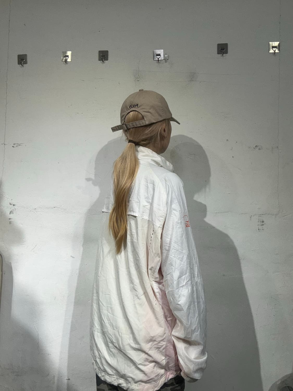 나이키 핑크 화이트 오버핏 바람막이 자켓 XL 상품이미지3