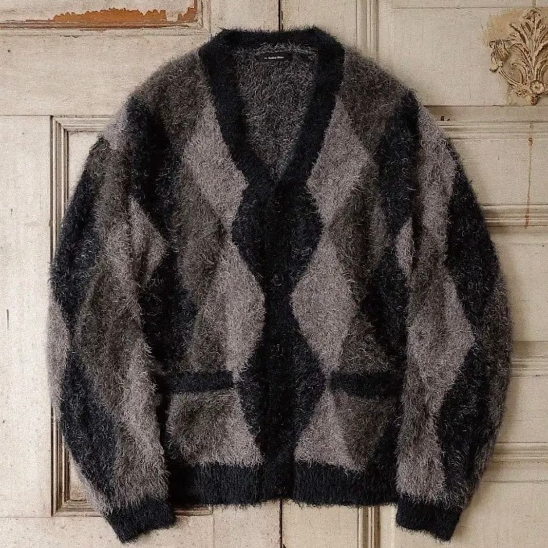 넘버나인 아가일 모헤어 가디건 상품이미지1