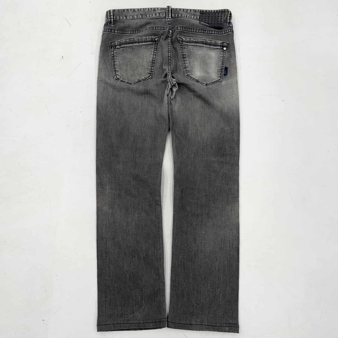 DOHC 빈티지 흑청 워싱 새깅 데님팬츠 상품이미지3