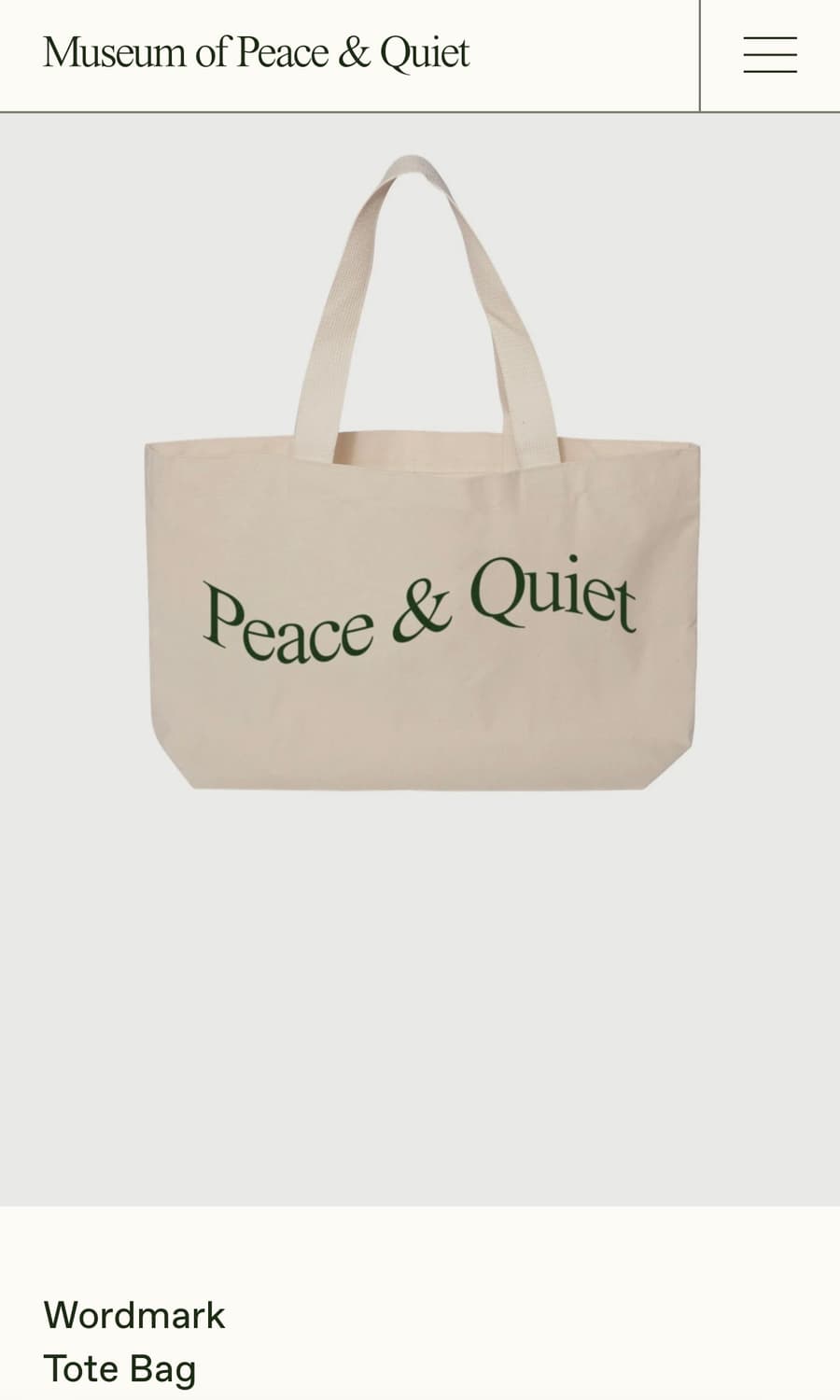 Museum of Peace & Quiet 토트백 상품이미지1