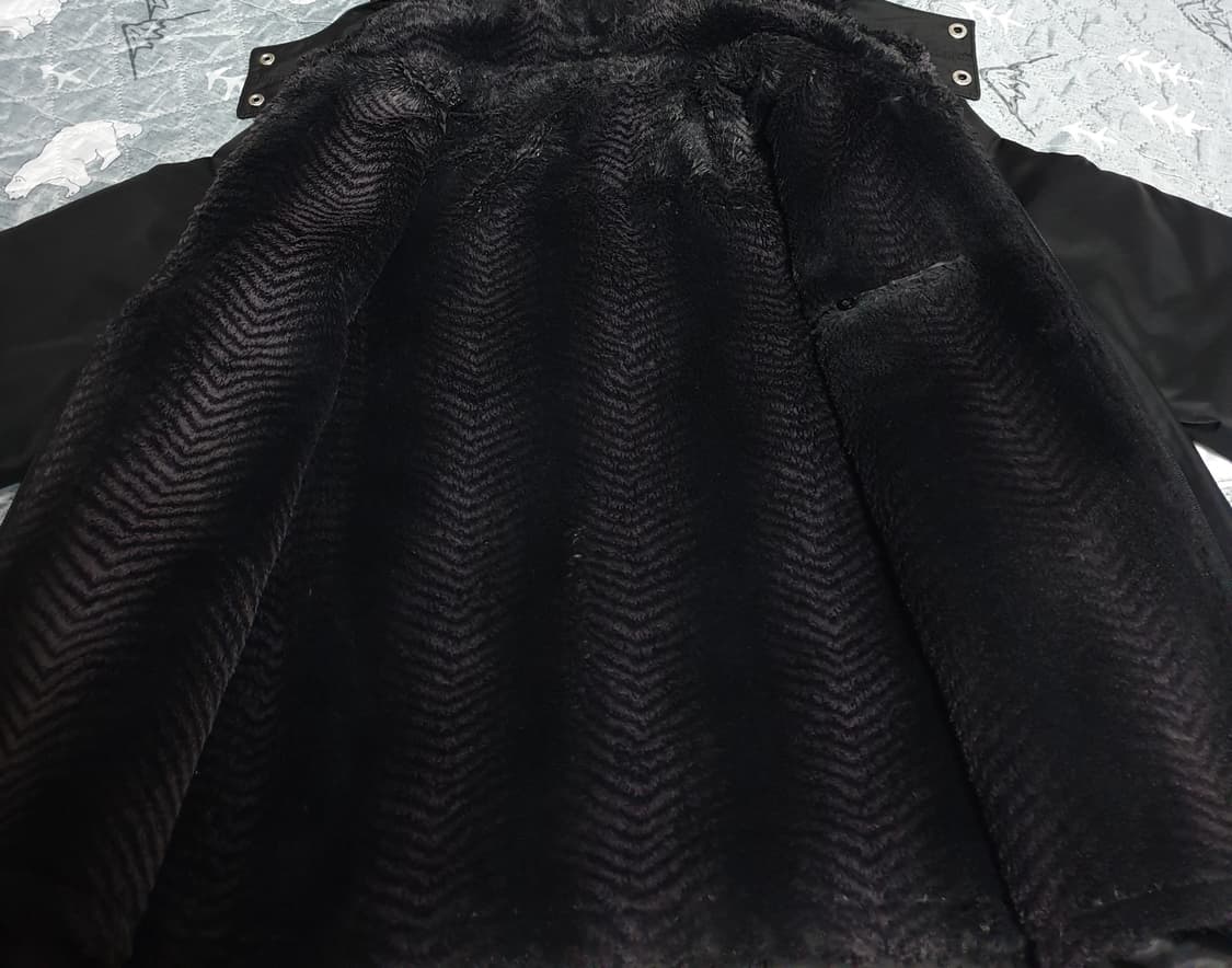 안감보아털 내피 나일론 후디 바람막이 자켓 블랙 (M) 상품이미지3