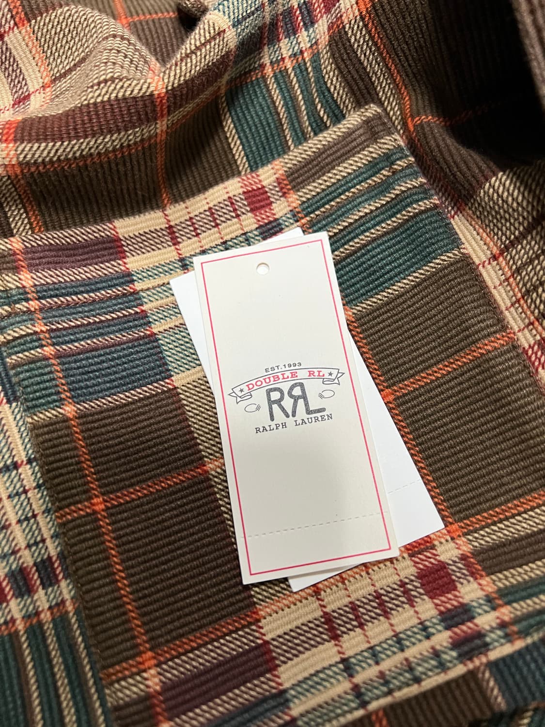 더블알엘 rrl 플래드 프린트 코드 워크셔츠 L 상품이미지9