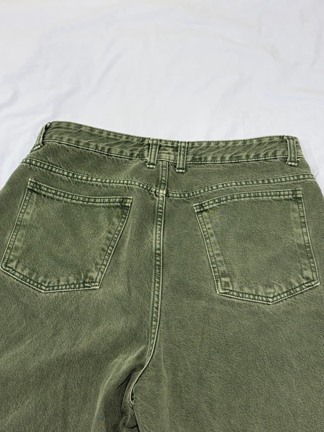 CURVED SULFUR DYED DENIM (DYED MOSSY) 상품이미지3