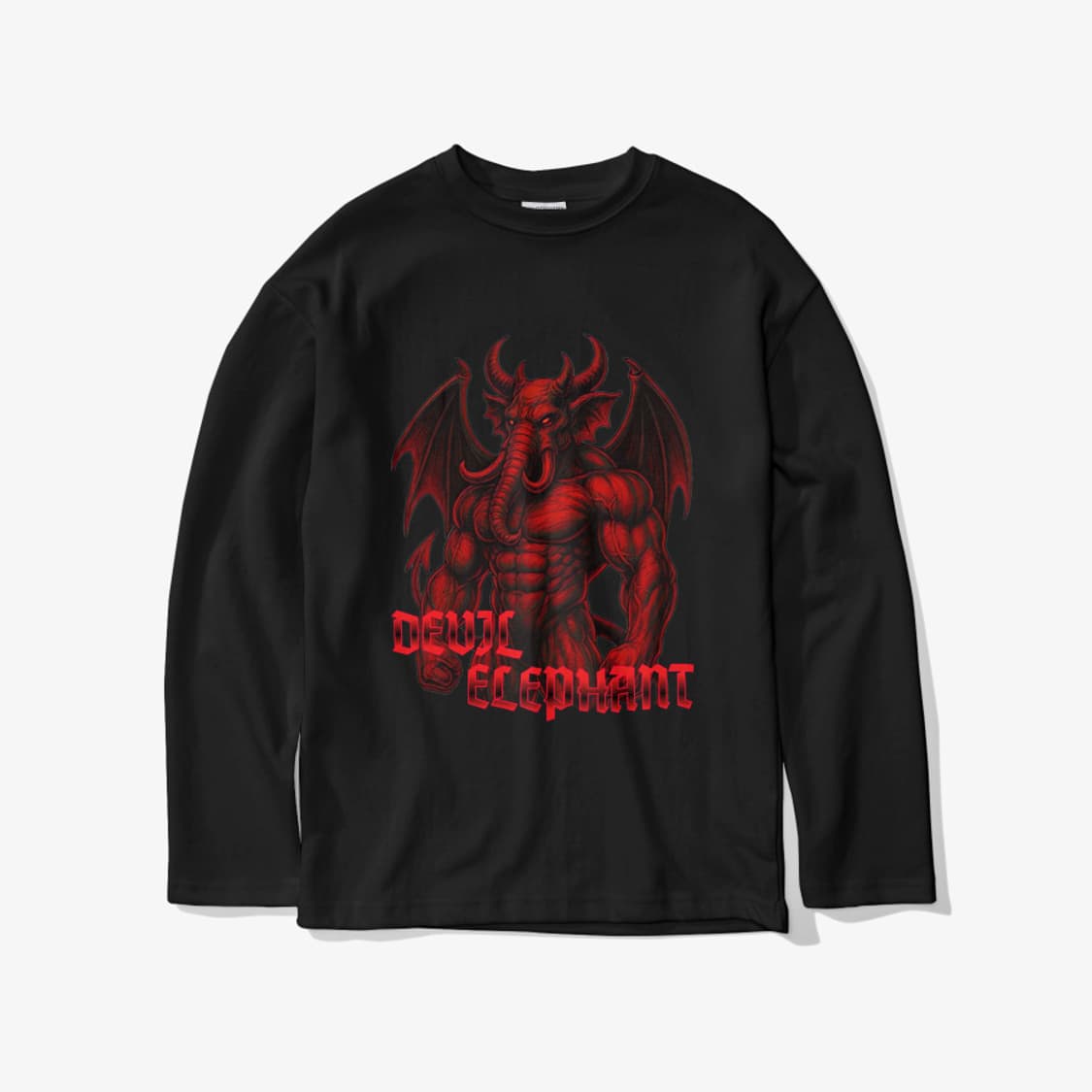 CRAZY WORLD - DEVIL ELEPHANT (드랍숄더 긴팔) M 상품이미지1
