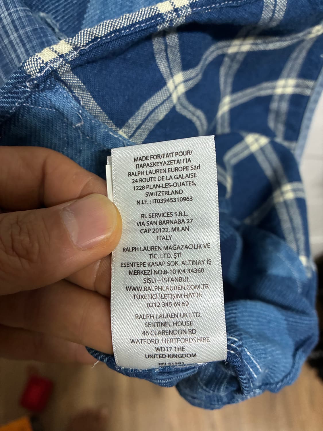 [새상품] 폴로랄프로렌 클래식핏 인디고 패치워크 워크셔츠 100/L 상품이미지6