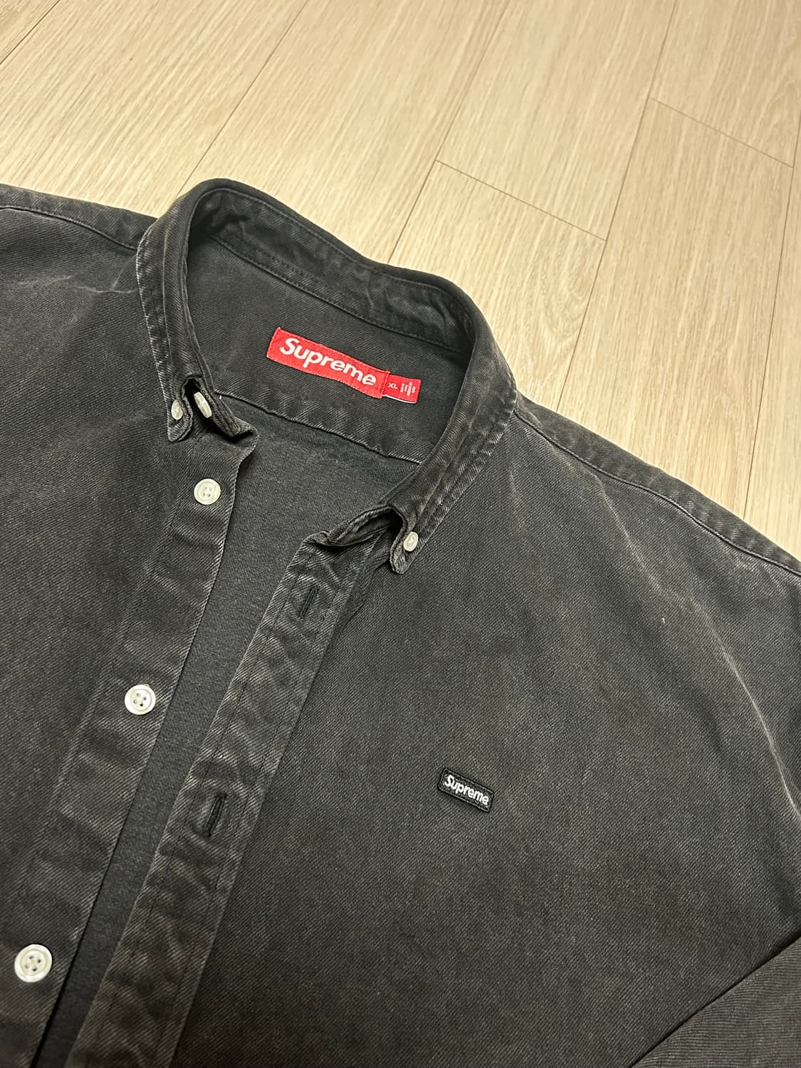 슈프림 스몰박스로고 데님 셔츠 25ss XL 상품이미지2