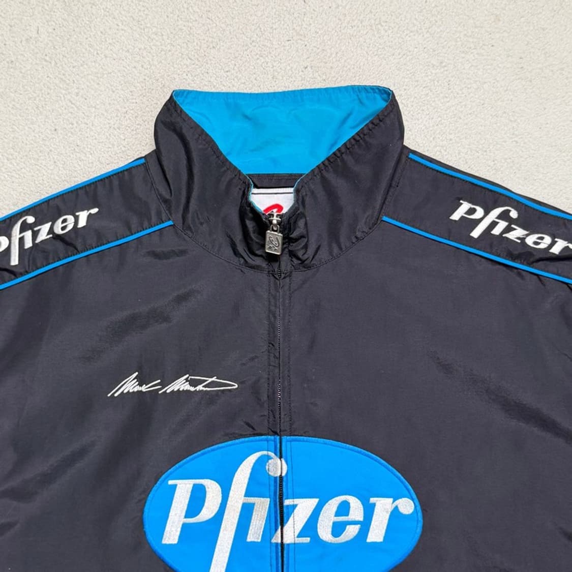 체이스 어센틱 Mark Martin Pfizer 레이싱 자켓 블랙 XL 상품이미지3
