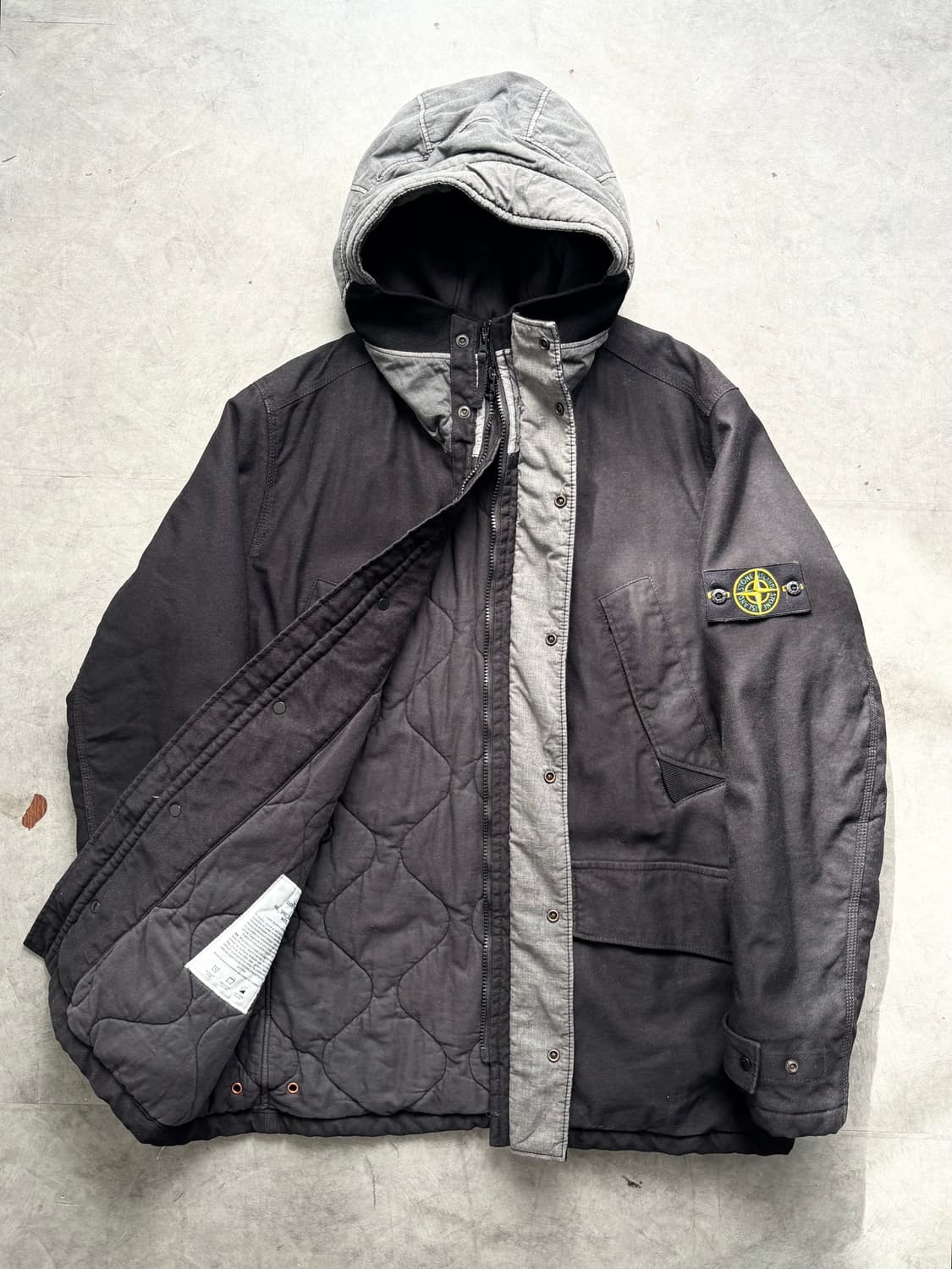 Stone Island Mil Spec Diagonal 울 후드자켓 상품이미지3