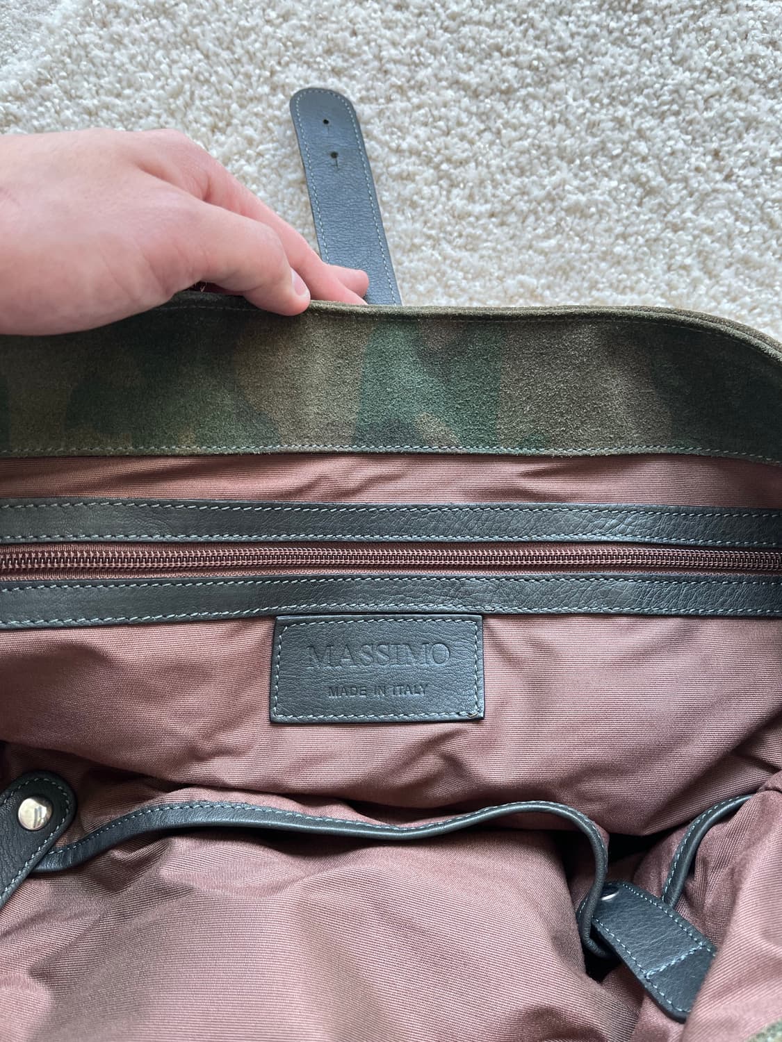 Massimo 이태리 카모 패턴 트래블 토트백 상품이미지10