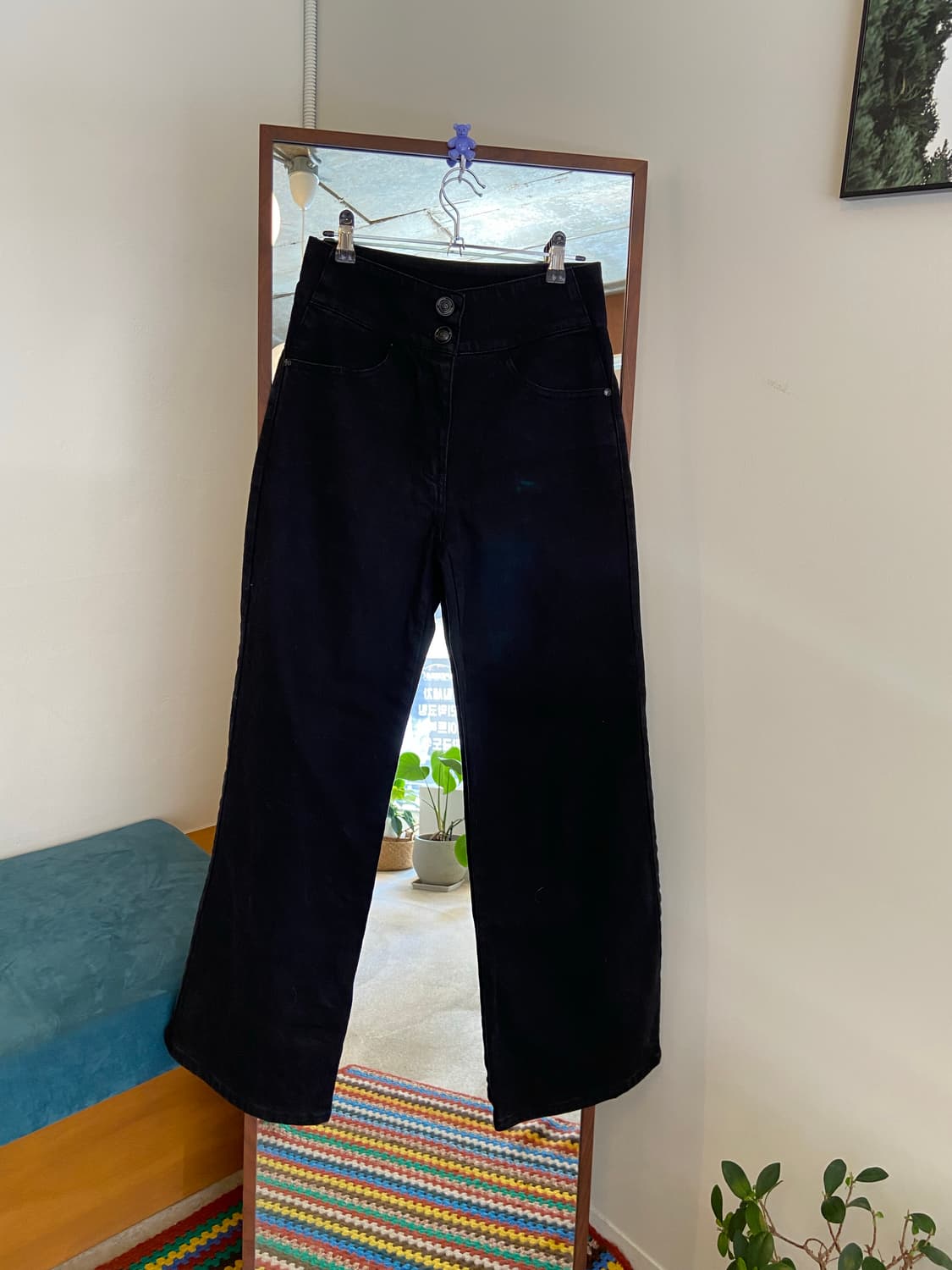 타임 블랙 팬츠 상품이미지2