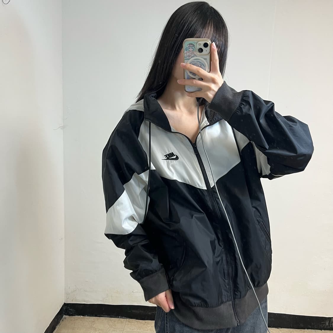 Nike Black White Windrunner Jacket 상품이미지2