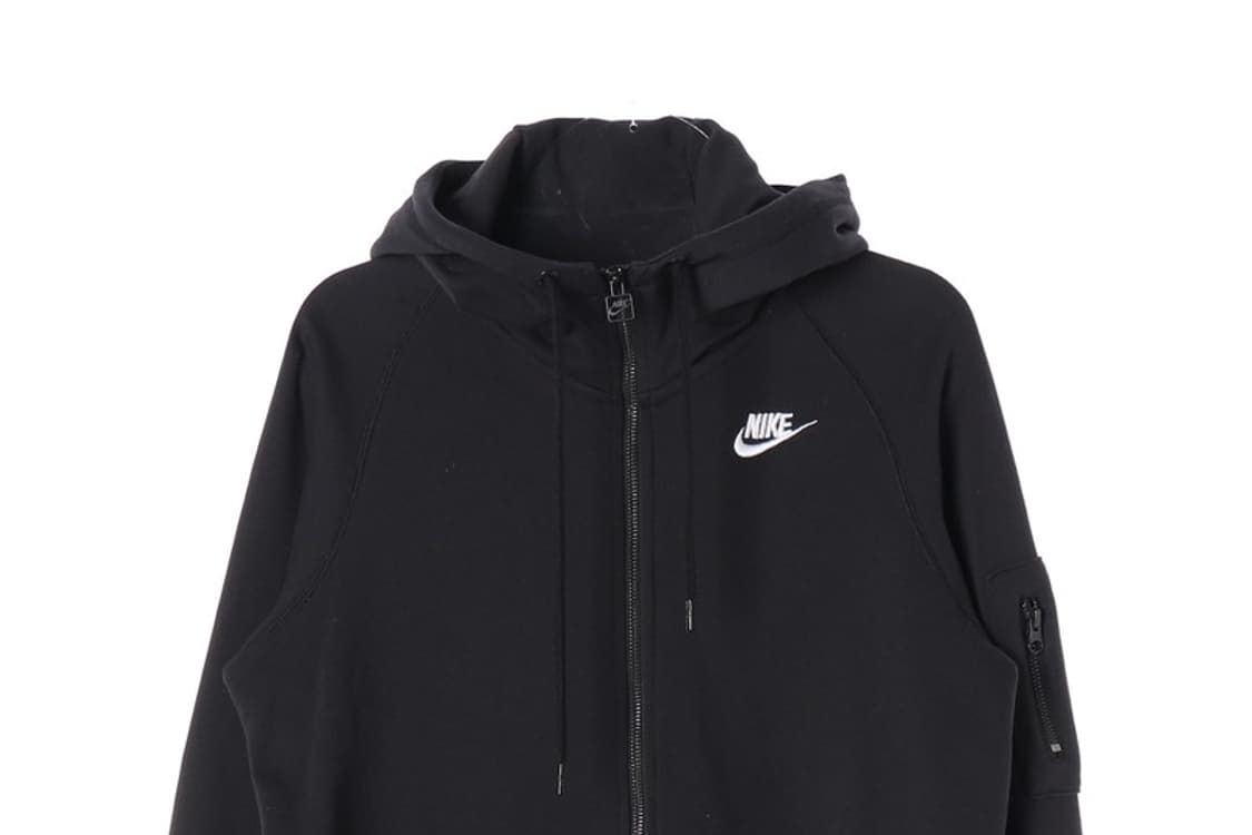 나이키 블랙 스우시 풀집업 후드티 L 상품이미지3