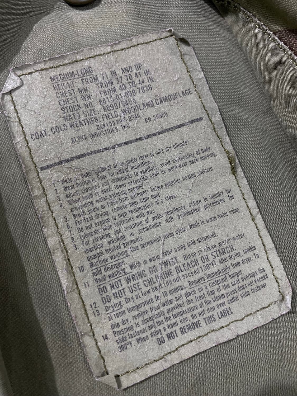 [US M] 80s U.S.ARMY 미군 우드랜드 M65 필드자켓 상품이미지8