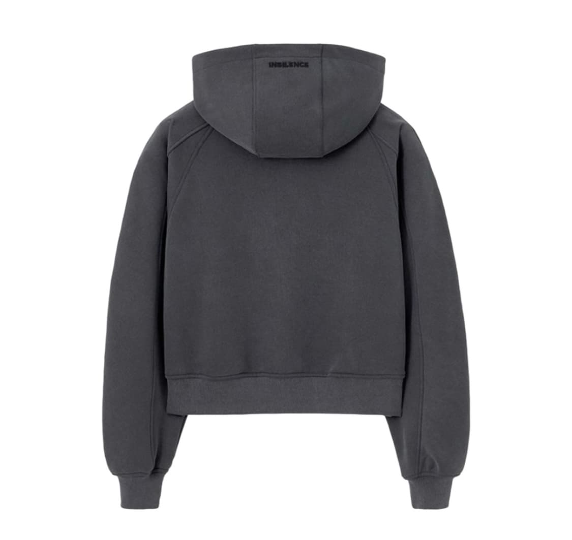 인사일런스 아플리케 캠페인 후드 차콜 상품이미지2