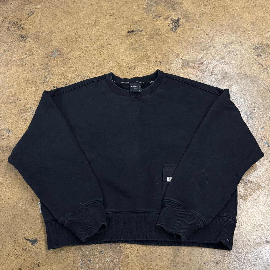 [정품/85] 스노우피크 블랙 맨투맨 티셔츠 b17 상품이미지2