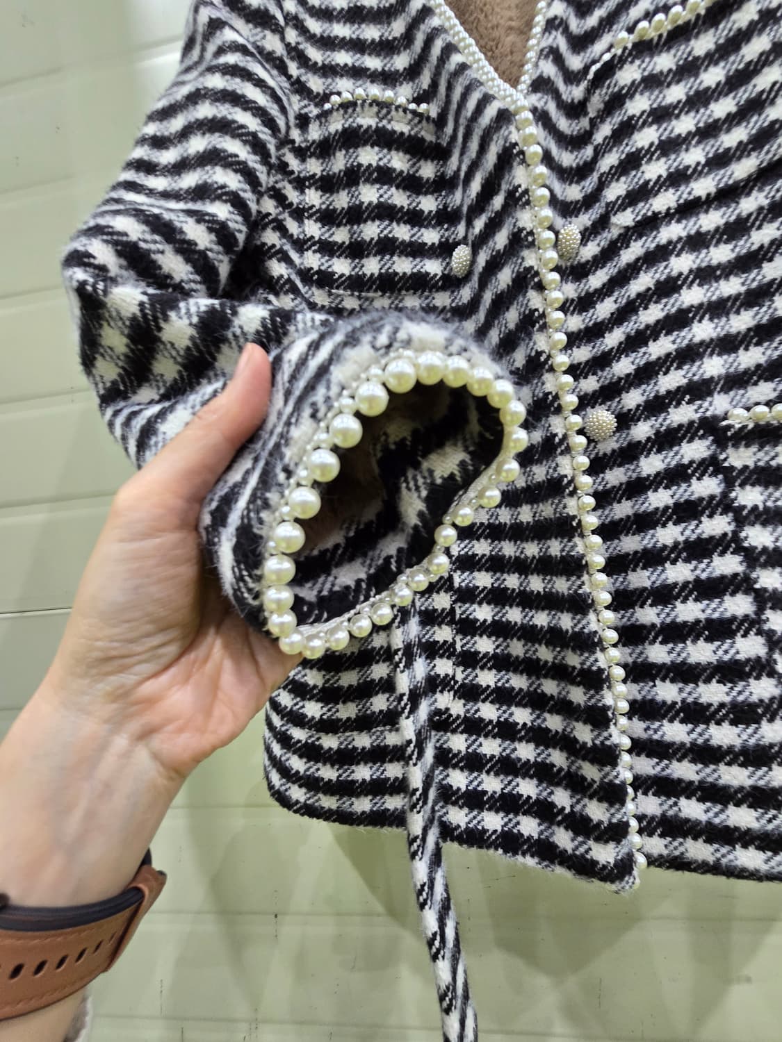 하운드투스 패턴의 코트 상품이미지9