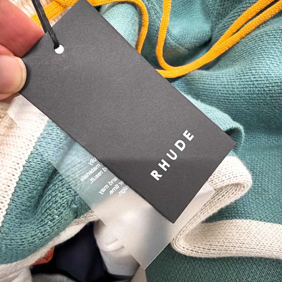 (정품/새상품) RHUDE 루드 남성 코튼 캐시미어 니트 트랙 팬츠 상품이미지3