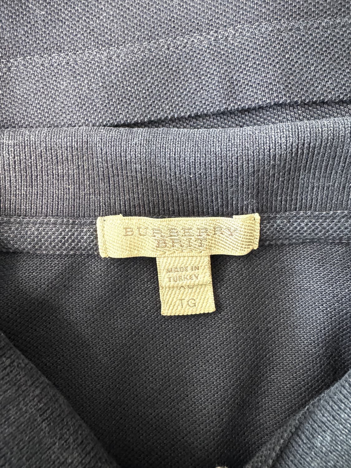 BURBERRY BRIT 버버리 브릿 네이비 피케 셔츠 XL 상품이미지4