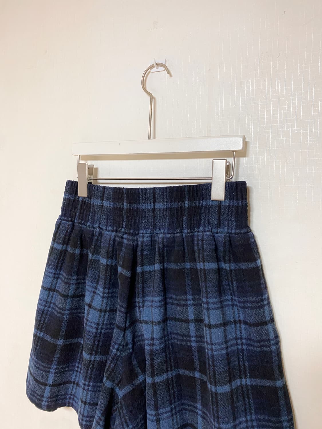 Blue Checked Lace-Up Shorts 상품이미지4