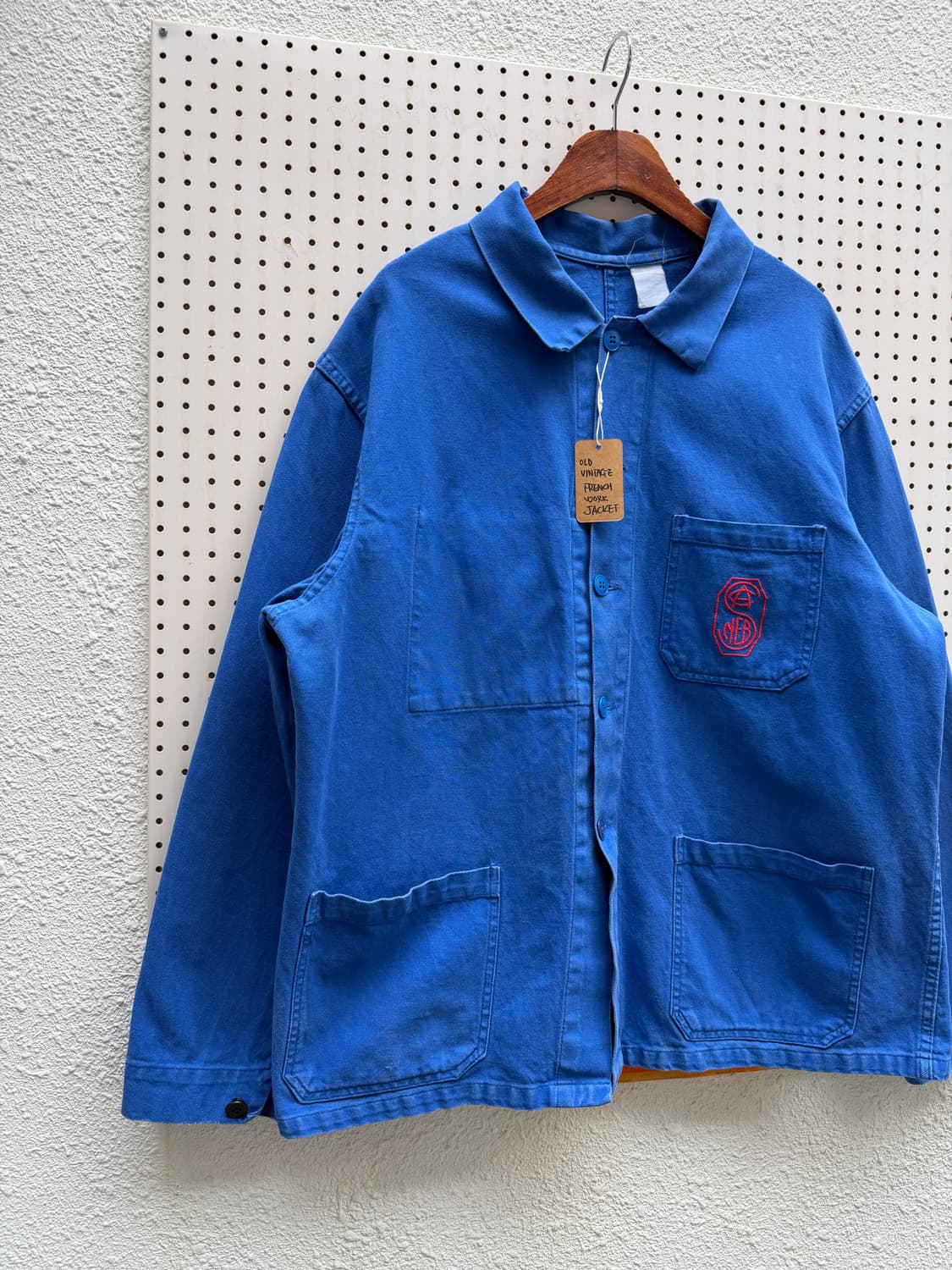 OLD MODEL WASHED BLUE 올드모델 빈티지프렌치워크자켓 상품이미지4