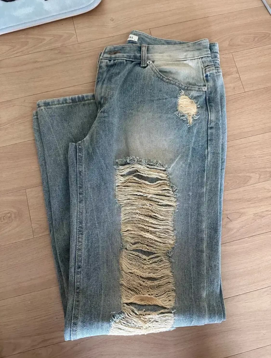 보헤미안서울 보헴서 데미지 와이드 팬츠 상품이미지1
