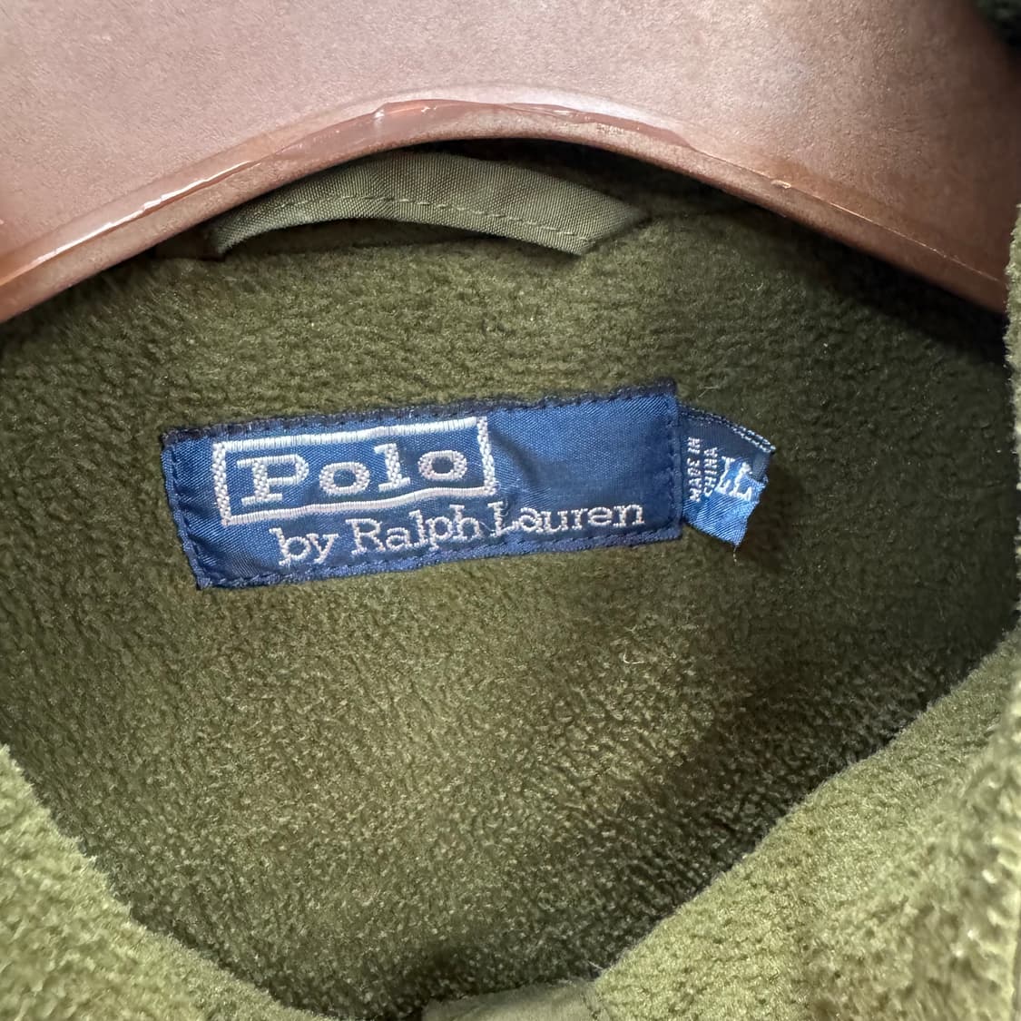00s 폴로 랄프로렌 해링턴 자켓 안감 플리스 디테일 카키 상품이미지6