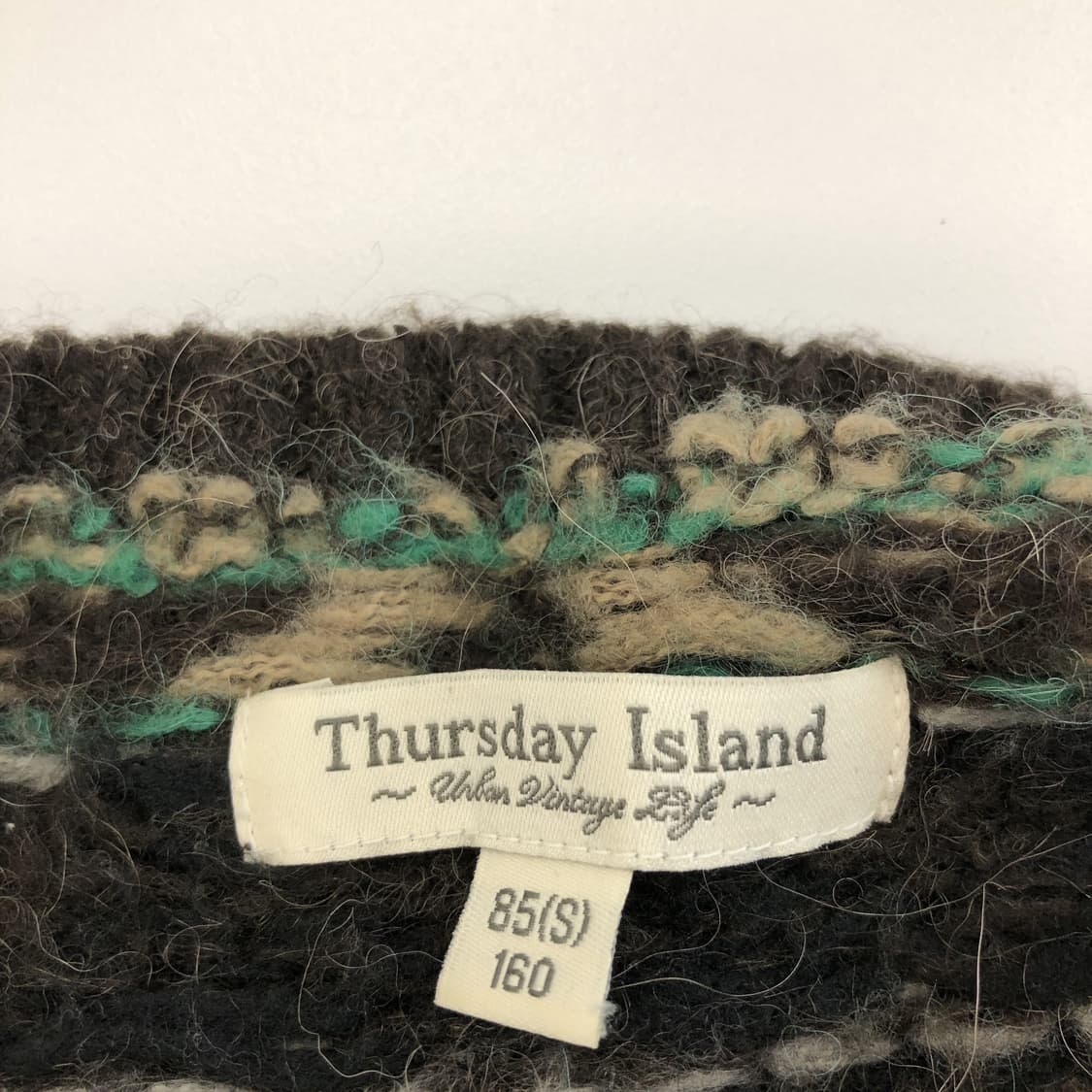 써스데이아일랜드 페어아일 오픈형 니트가디건 S 상품이미지5