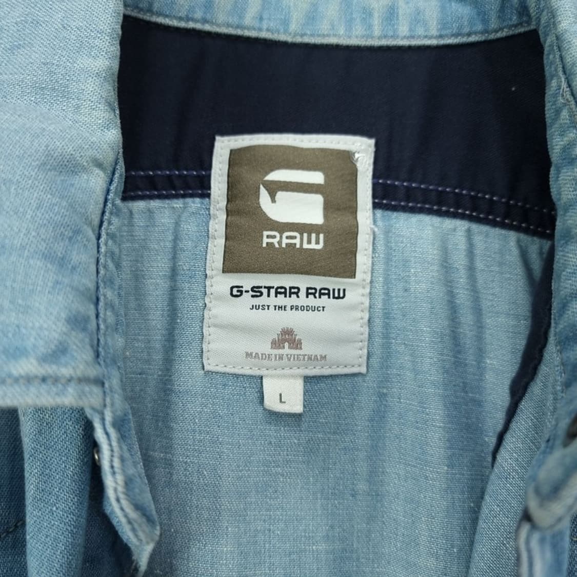 [지스타 로우] 빈티지 워시드 데님 셔츠 M19064 상품이미지7