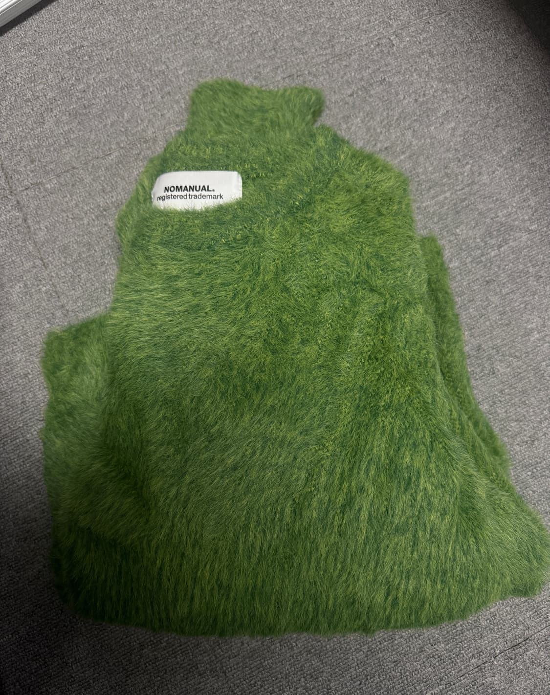 CROPPED HAIRY KNIT - GRASS GREEN 상품이미지2