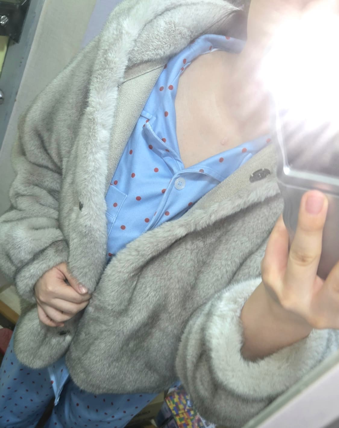 LBL 인조밍크 후드 퍼자켓 코트 털 무스탕 상품이미지7