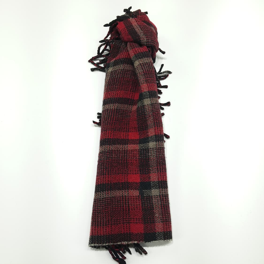 MX234 폴로 랄프로렌 타탄체크 헤링본 양면 울 목도리 머플러 상품이미지4