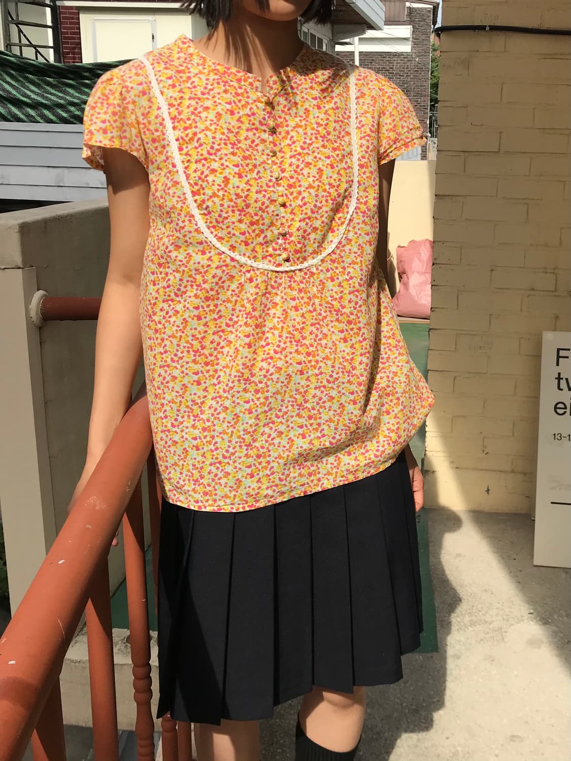 Beams boy flower blouse 상품이미지1