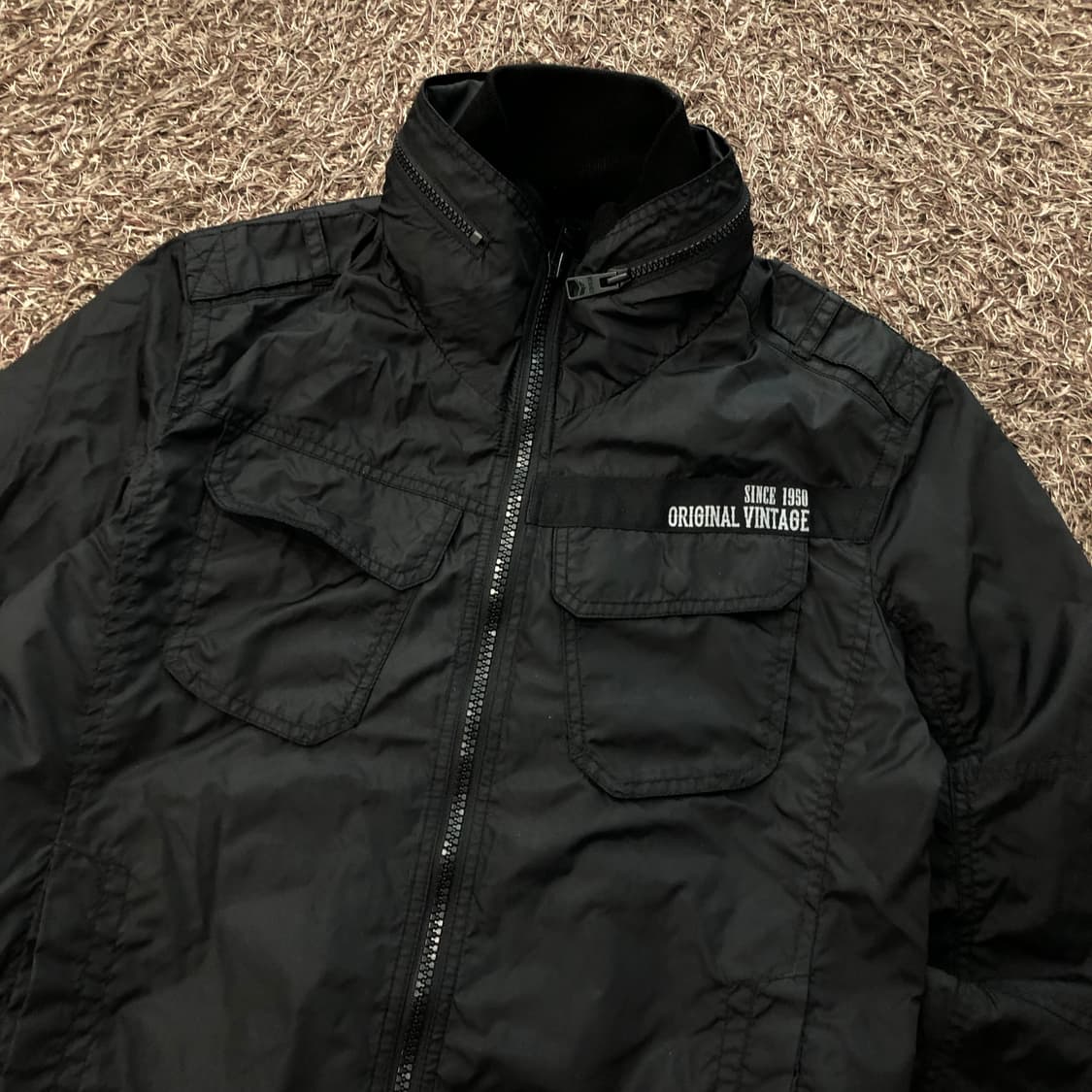 버커루 나일론 바람막이 봄버 블루종 자켓 상품이미지2