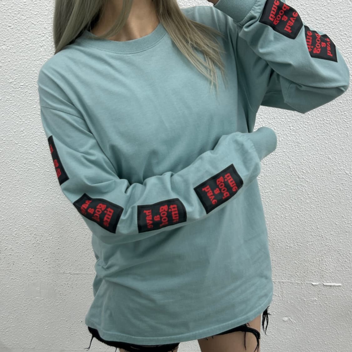 해브어굿타임 사이드로고 민트 롱슬리브 L 상품이미지2