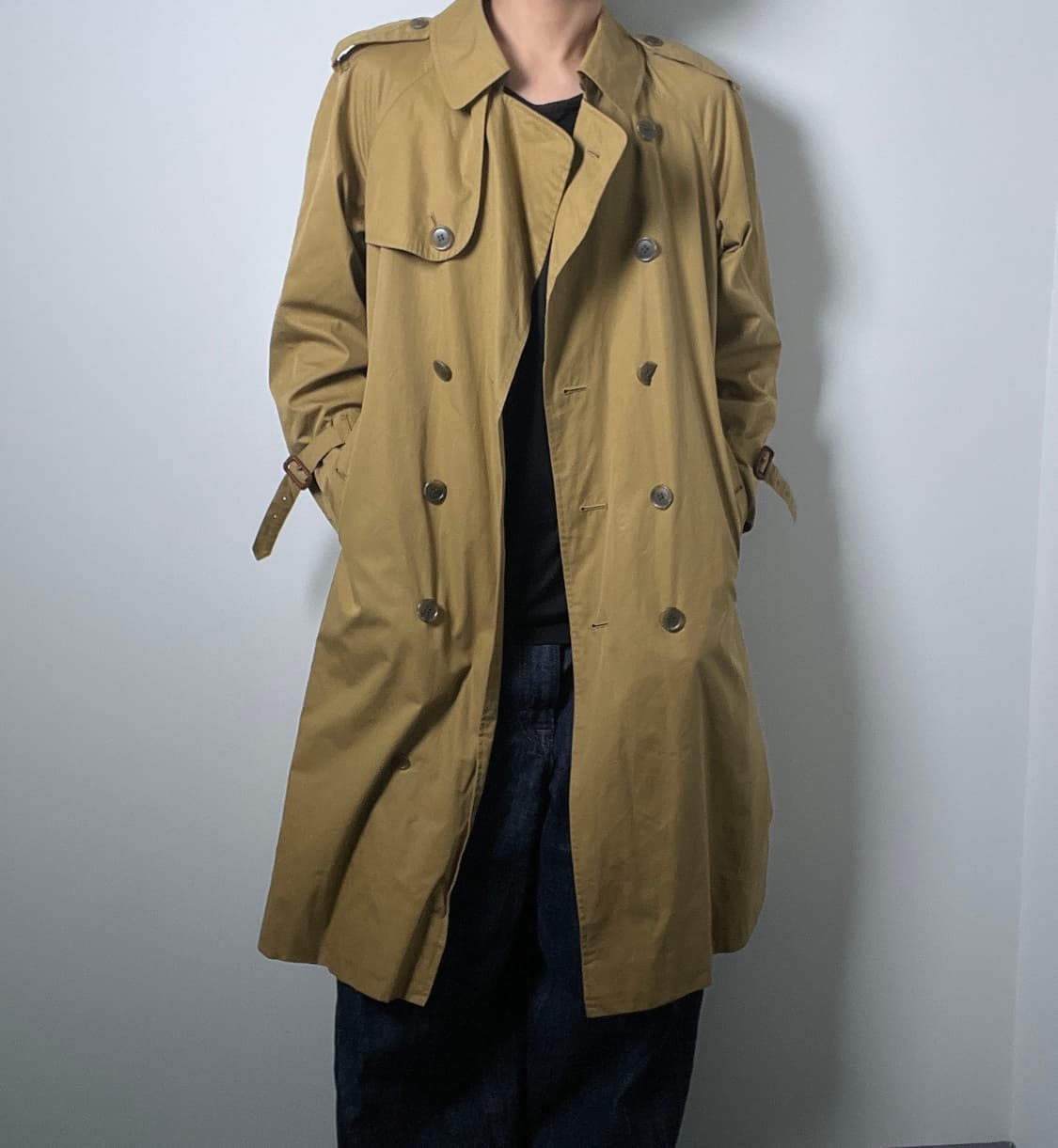 90's 버버리 빈티지 개버딘 더블 트렌치코트  상품이미지1