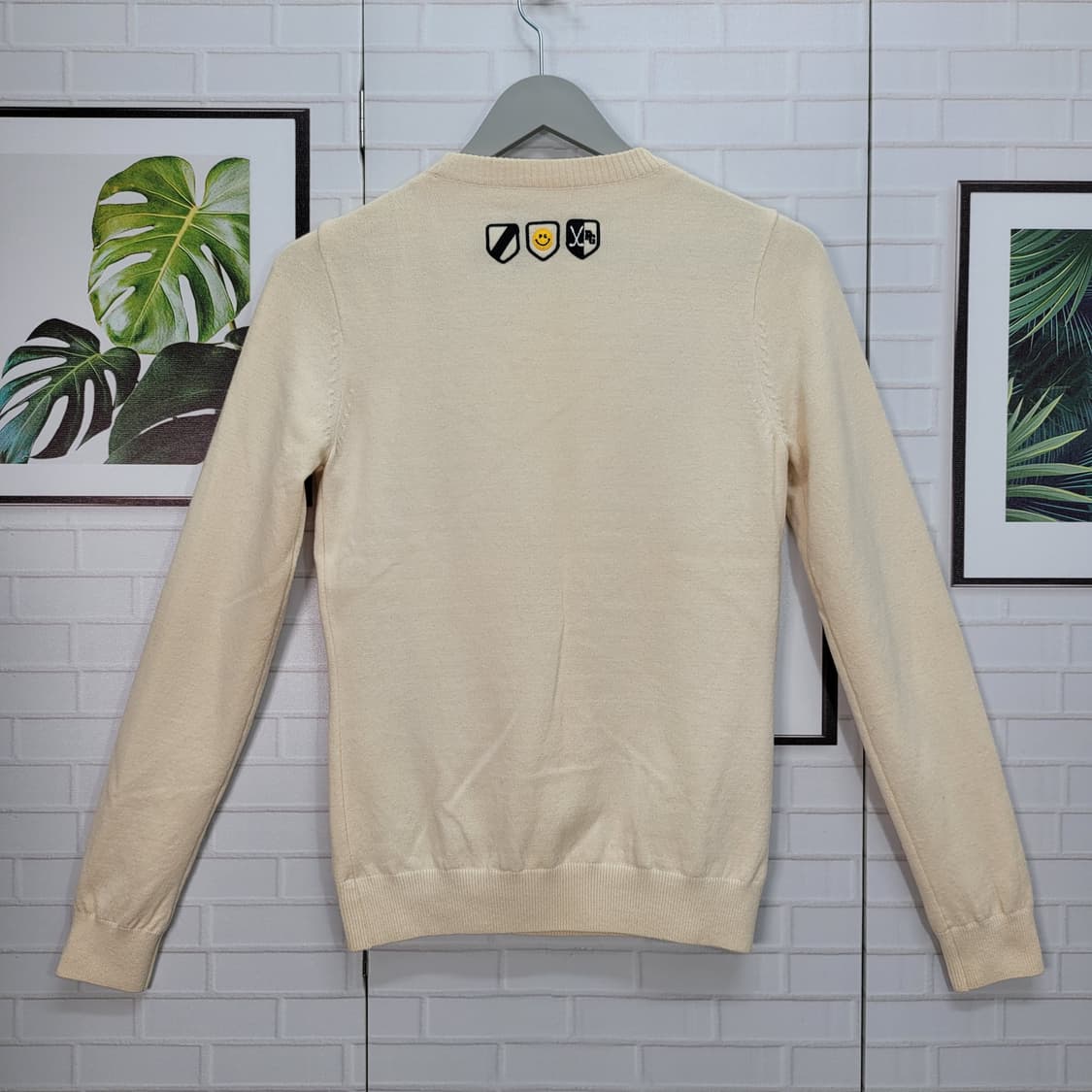 파리게이츠 골프 방풍 라운드넥 니트 스웨터 0사이즈 새상품급 상품이미지4