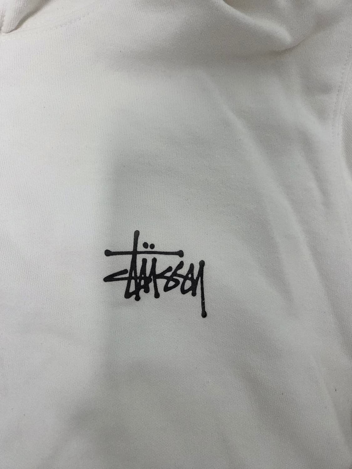스투시 베이직 로고 후드티 화이트 상품이미지2