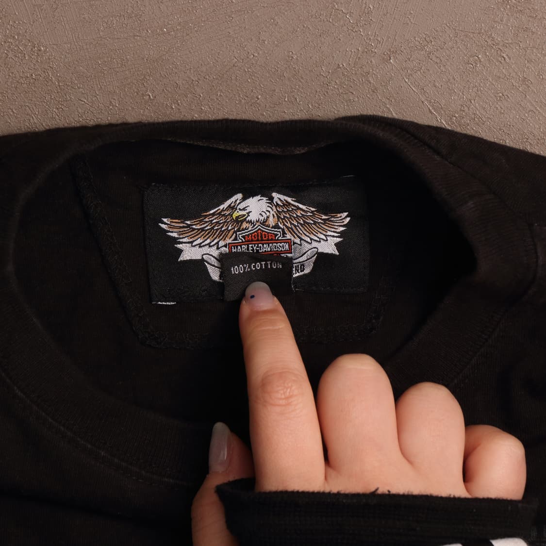 90's 할리데이비슨 헤비코튼 롱슬리브 A1409 상품이미지4