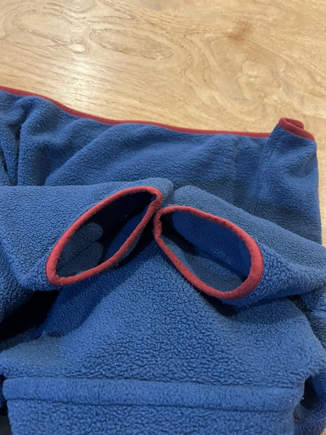 파타고니아 신칠라 라이트웨이트 네이비/레드 플리스 후리스 아노락 맨투맨 상품이미지5