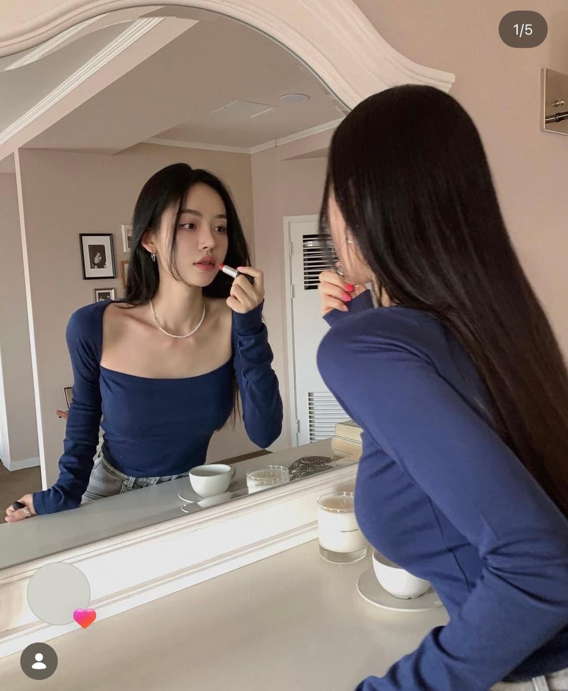 페일제이드 딥 스퀘어넥 티 블랙,네이비,화이트 상품이미지2