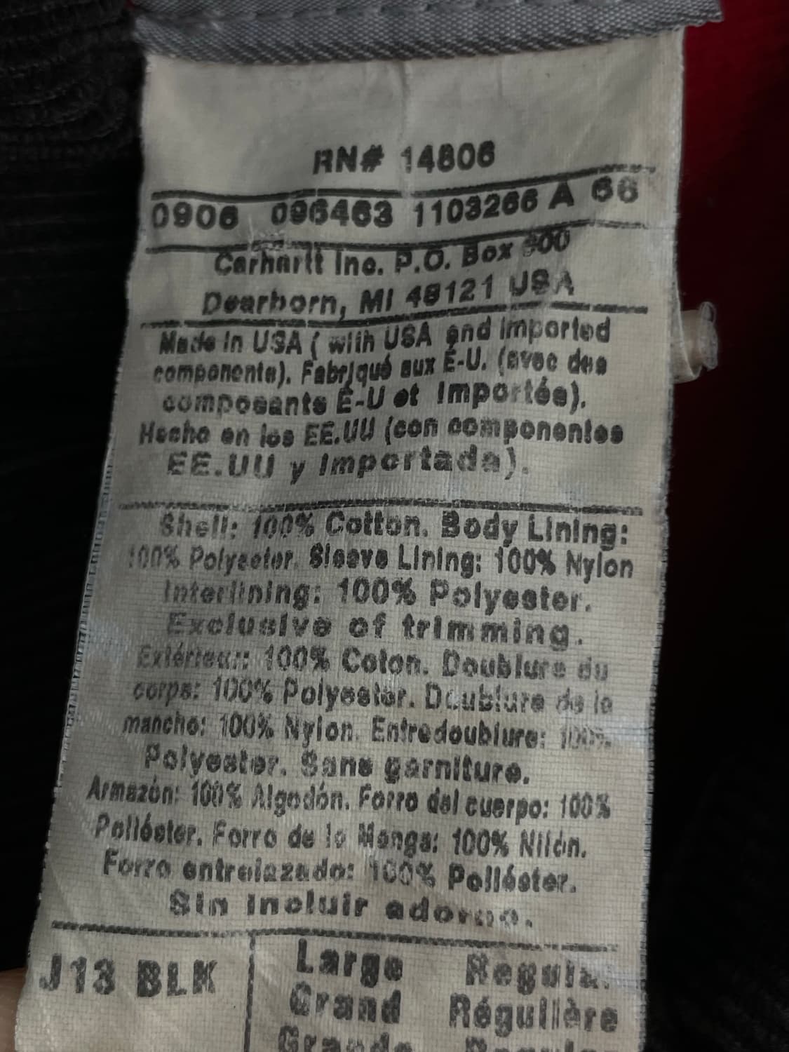 칼하트 j13 산타페 자켓 (L싸이즈) 상품이미지4