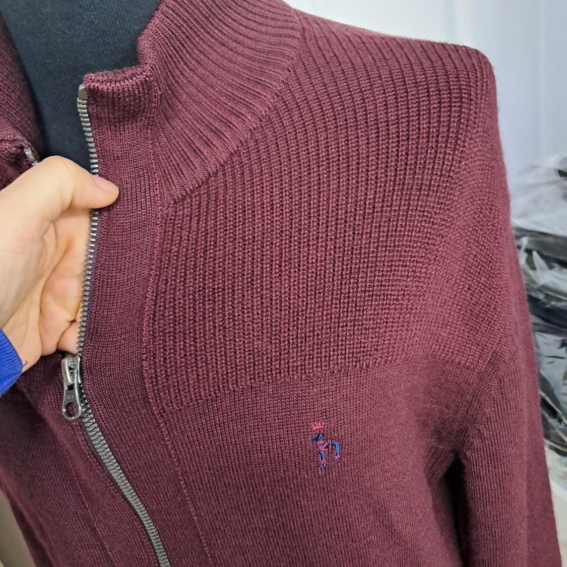 헤지스 남성 니트 집업 가디건 95 상품이미지5