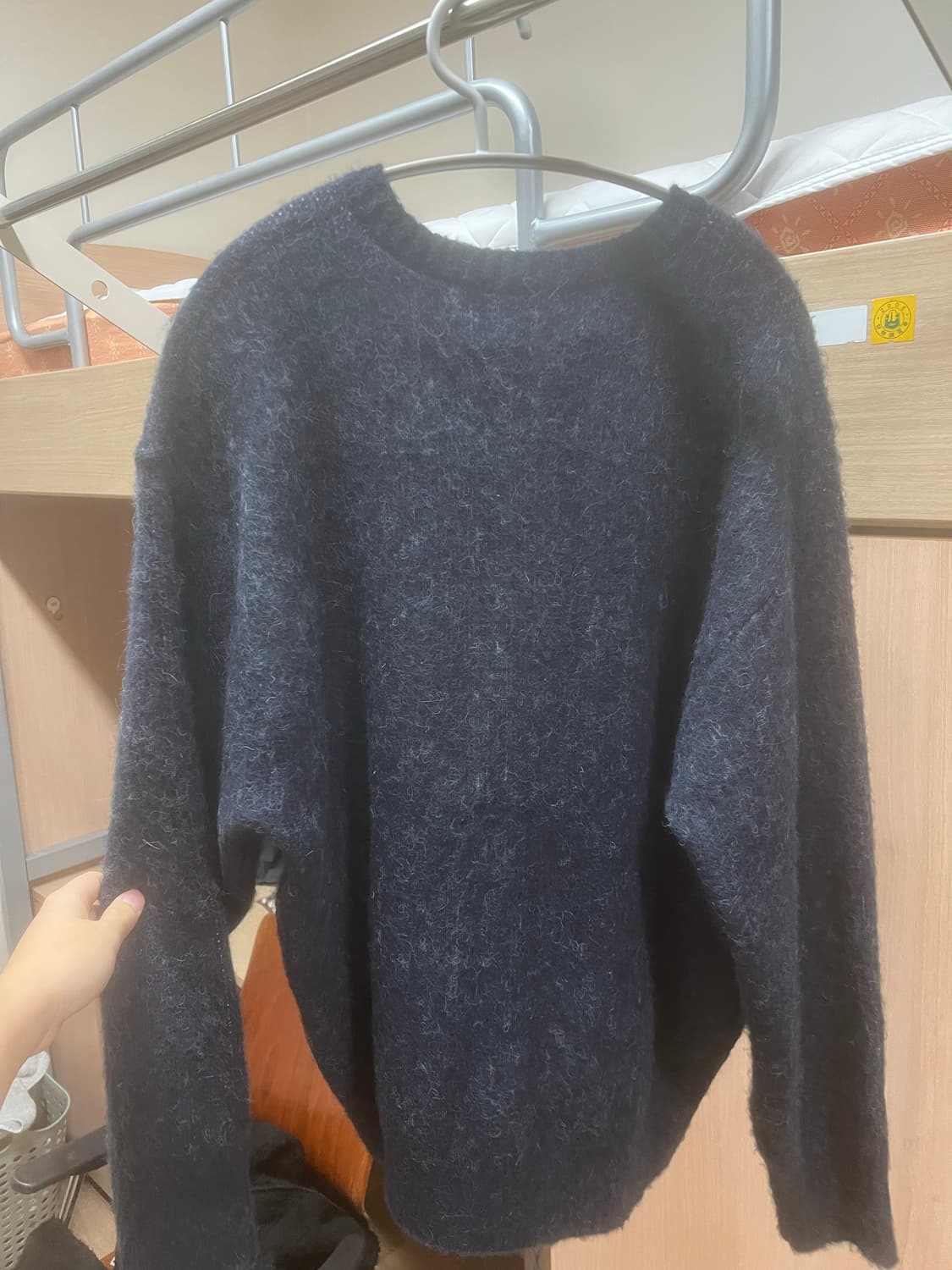 아트이프액츠 모헤어 라운드넥 가디건 navy(주우재님착용) 상품이미지2